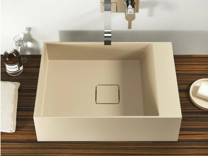 L - Countertop rectangular Luxolid® washbasin _ Relax Design